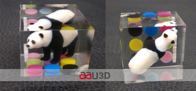 3D一體打印熊貓掛件