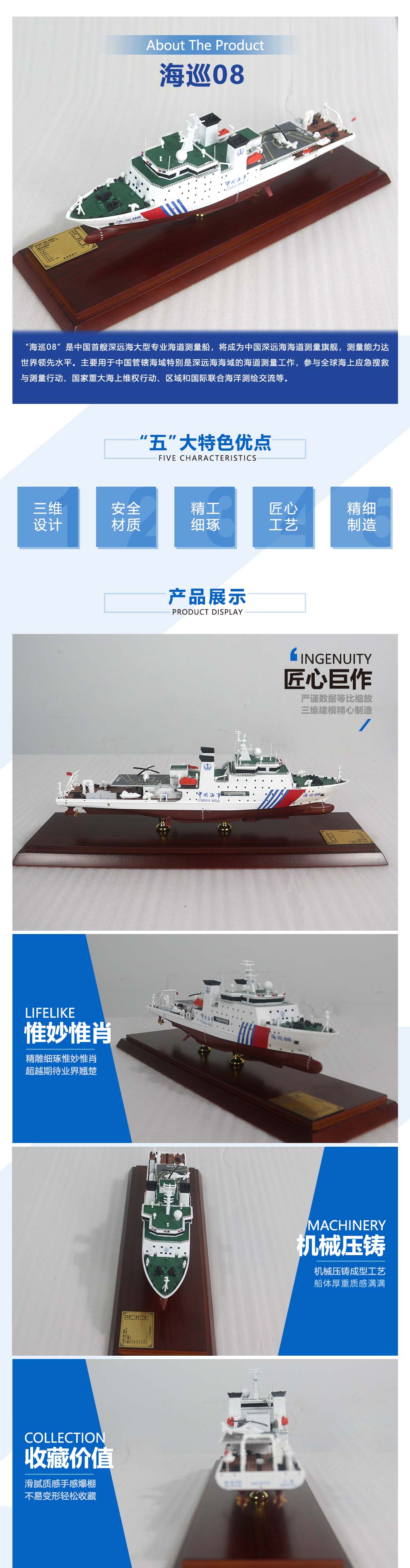 海巡08海道測量船模型