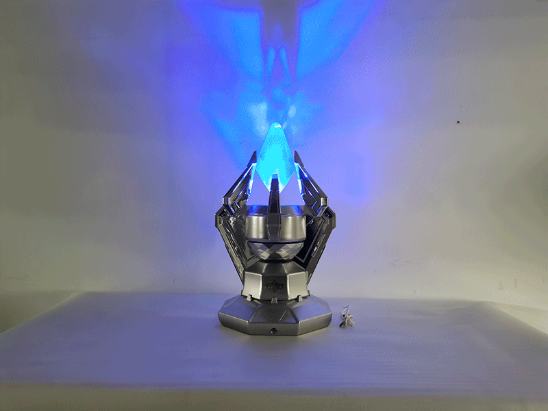 工藝：光敏樹脂3D打印+電源燈光投影實物圖