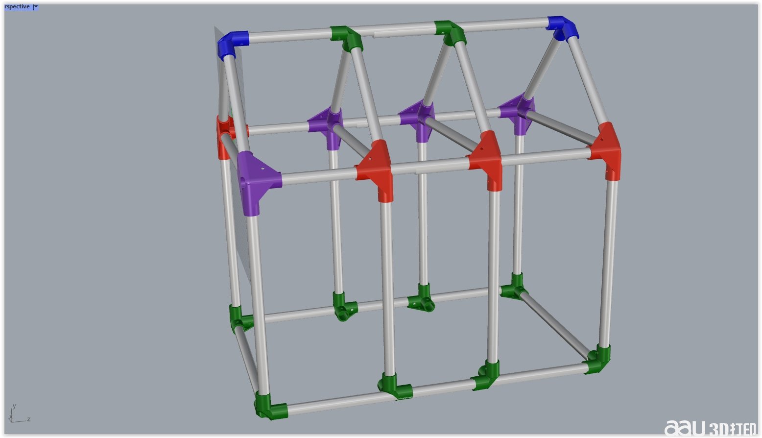溫室 12英寸導管3D打印角STL模型